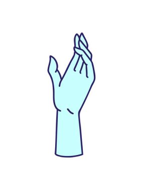 Dövmenin geleneksel bir el simgesi tarzında basınçlı canlandırması