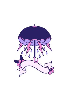 Geleneksel dövmenin animasyonunu şemsiye pankartıyla genişletiyorum.