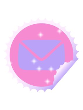 Kağıt zarfın karikatürünün ışıltı etkisi