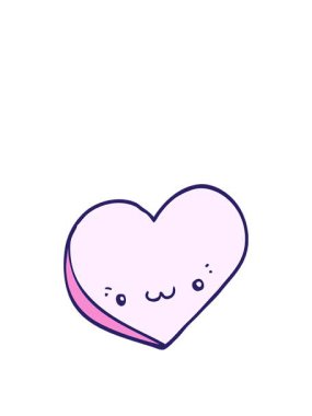 Yüzü olan aşk karikatürünün hareketli animasyonu