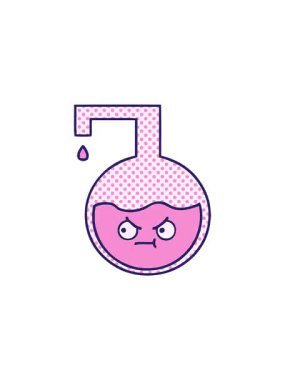 Bir bilim deneyinin çizgi roman stili çizgi filminin gösterişli satış animasyonu