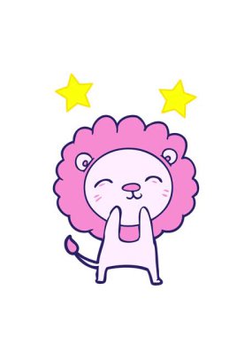 dönen yıldızlar çizgi film aslan tasarımının animasyonu