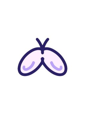 Basit, cesur bir kelebeğin hareketli animasyonu