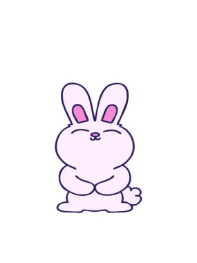 çizgi film tavşanının hareketli animasyonu