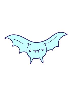 karikatür yarasa animasyonunun efektini piksel hale getir