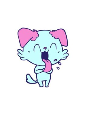 Çizgi filmin nefes nefese kalan köpeğinin bölünme etkisi