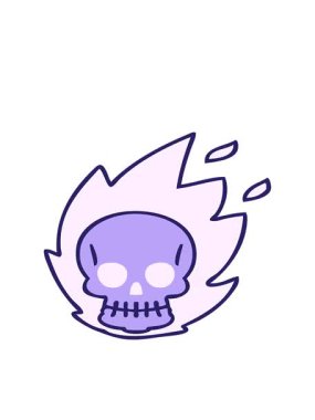 el hareketlerinin hareketli animasyonu bir kafatasının garip karikatürü