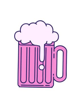 Dövmenin titreşimli animasyonu geleneksel bira tankardı tarzında.