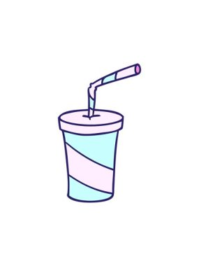 Dikkat, el yapımı çizgi film karalamaları, fast food içeceği.