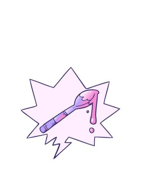 Çizgi film kaşık dolusu balın canlandırmasını düzgünce eğimli konuşma baloncuğuyla genişletiyorum.