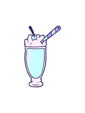 Dikkat çekici milkshake çizgi filmi animasyonu