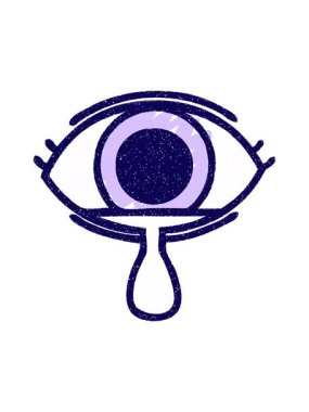 Okült Göz Çiziminin neon ışık efekti animasyonu