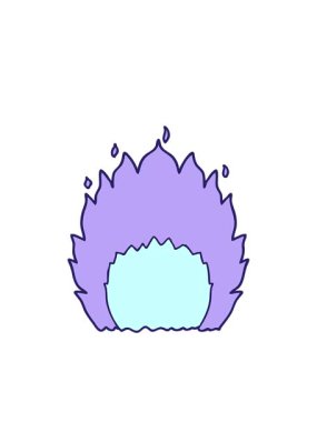 Yanıp sönen radyal çizgiler çizgi film ateşinin animasyonu