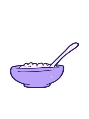 Bir kase pirincin hareketli animasyonu