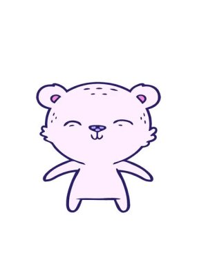 Kutup ayısı çizgi filminin hareketli animasyonu