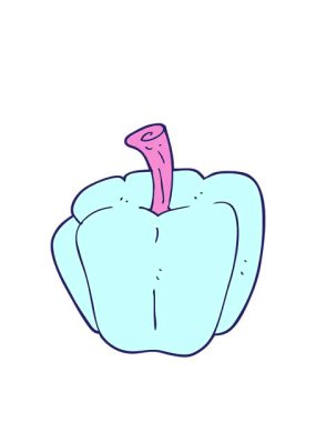 biberin düz renk illüstrasyonunun hareketli animasyonu