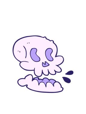 kafatası çiziminin hareketli animasyonu