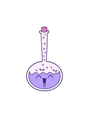 Karikatür kimyasal iksirin titreyen hareketi