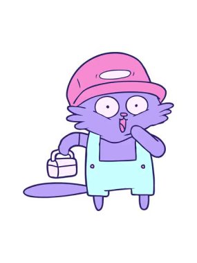 Çizgi film yapımcısının öğle yemeği için durduğu animasyon efekti