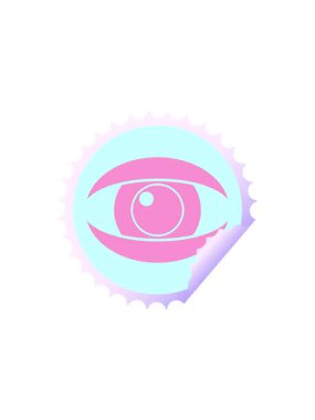 Göz alıcı görsel vektör dairesel soyulan çıkartmanın göz alıcı satış animasyonu