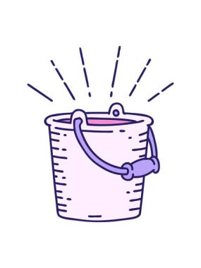 Geleneksel dövme tarzı bir kova suyun canlandırılmasının basınçlı canlandırması