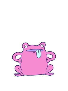 Çizgi film karakurbağasının zıplama hareketi