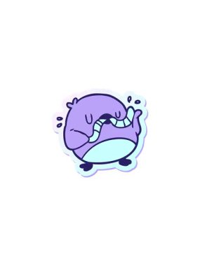 Solucanlı bir çizgi film robininin gösterişli satış animasyonu