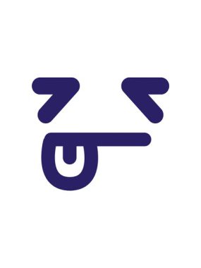 Basit uyuyan yüz simgesinin dönen hareket animasyonu