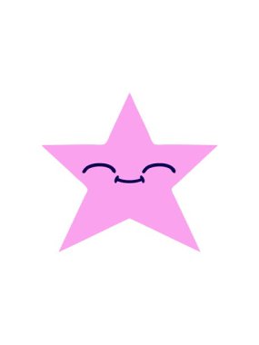 Bir altın yıldızın retro çizgi filminin neon ışık efekti animasyonu