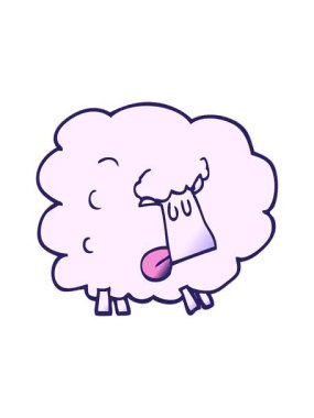 Çizgi film animasyonunun pixelize etkisi Komik koyunlar