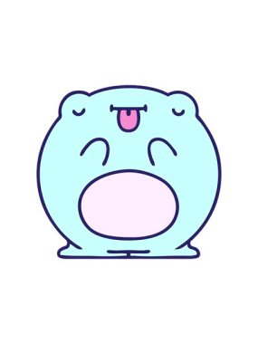 Tatlı kurbağa çizgi filminin basınçlı animasyonu