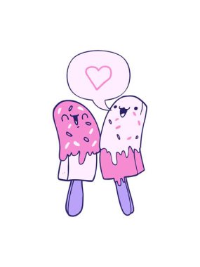 Buzdan lolipopun konuşma baloncuğuna aşık çizgi filminin animasyonunu durdurup duraklat