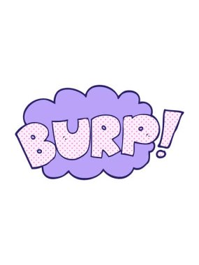 El yazması çizgi film geğirmesinin hareketli animasyonu