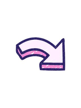 Eğri Ok Tebeşir Çiziminin yıldız patlaması etkisi canlandırması