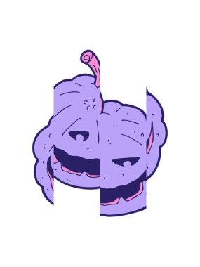 Bir Cadılar Bayramı çizgi filminin bölünmüş hareketli animasyonu