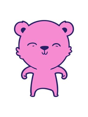 Mutlu çizgi film ayısının basınçlı animasyonu