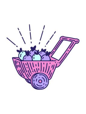 Geleneksel dövme tarzı elma vagonunun canlandırmasını salla ve duraklat