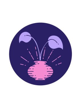 Vazodaki dövme stili ev bitkisinin canlandırması dikkat çekici.