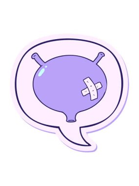 Bob ve çizgi film mesanesinin animasyonunu konuşma kabarcığı yapıştırmasıyla durdur