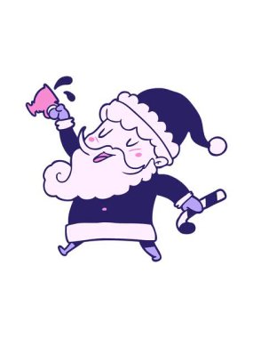 Sıcak kakaolu çizgi film Noel Baba 'nın hareketli animasyonu