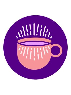 Parlak renkli kahve fincanının titreyen hareketi.