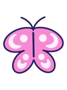 Basit bir kelebek çiziminin hareketli animasyonunu oynat