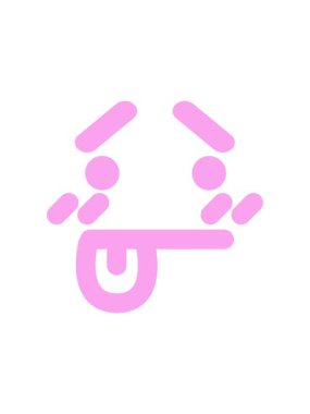 Utanç verici yüz çiziminin neon ışık efekti animasyonu