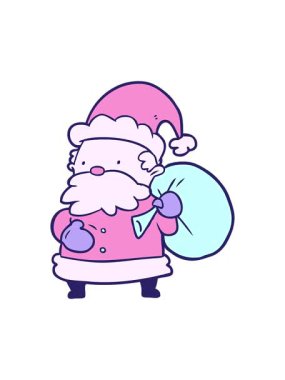 Bir çizgi film Noel Baba 'sının basınçlı animasyonu