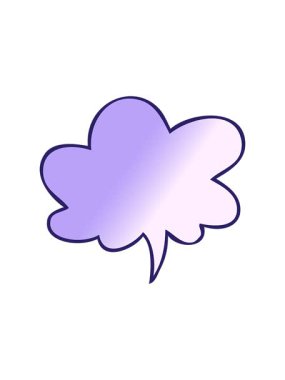 Dikkat çekici çizgi film konuşma baloncuğu yumuşak gradyan tarzında konuşma baloncuğu yumuşak gradyan stilde