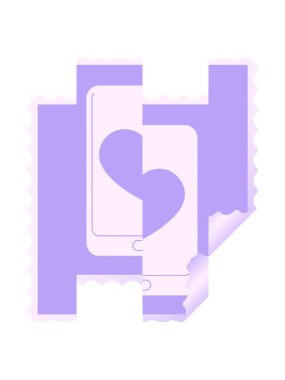 Ticari performans grafik kare etiket damgasını gösteren elektronik tabletin bölünmüş hareket animasyonu