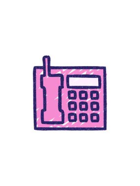 Telefon Tebeşiri Çizim Tasarımı 'nın yıldız patlaması etkisi animasyonu