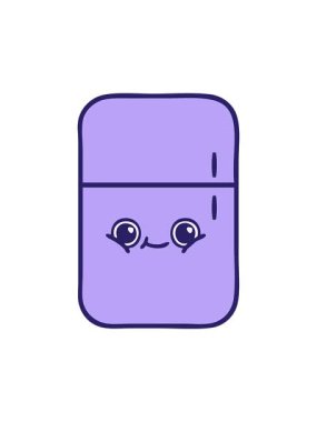 Buzdolabı dondurucusunun karikatürünü renklendir