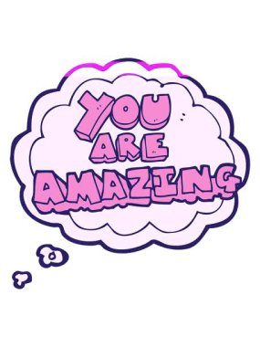 Serbest çizim düşünce baloncuğu çizgi filminin animasyonunu aç. Sen inanılmaz bir metinsin.