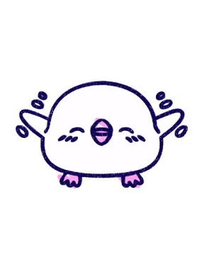 Şirin Kuş Kalıplı Çizim 'in neon ışık efekti animasyonu